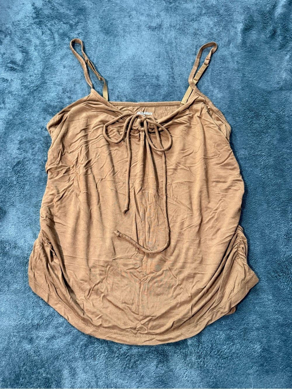Old Navy Tan Drawstring Spaghetti Strap Cami